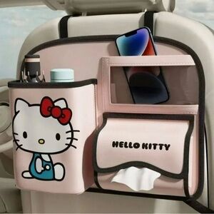 Hello Kitty Light Pink Car Seat Organizer with Black Trim